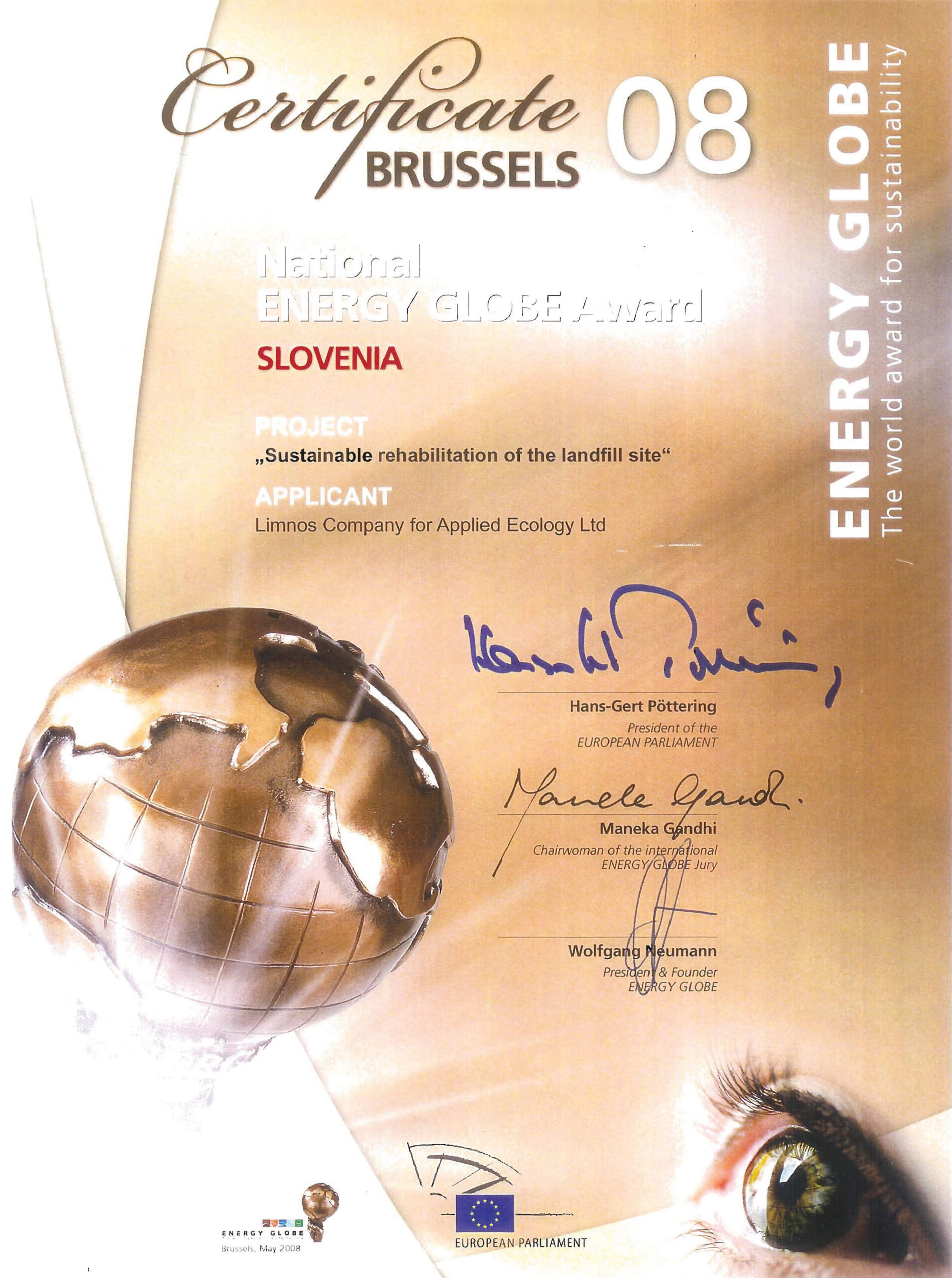 National Energy Globe Award 2008 National Energy Globe Award 2008